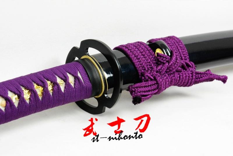 Handmade Japanese Wakizashi Katana Black Musashi Tsuba Sword Full Tang Blade