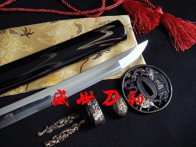Battle Ready Japanese Samurai Katana Dragon Tsuba Sharpened 9260spring Steel Sword