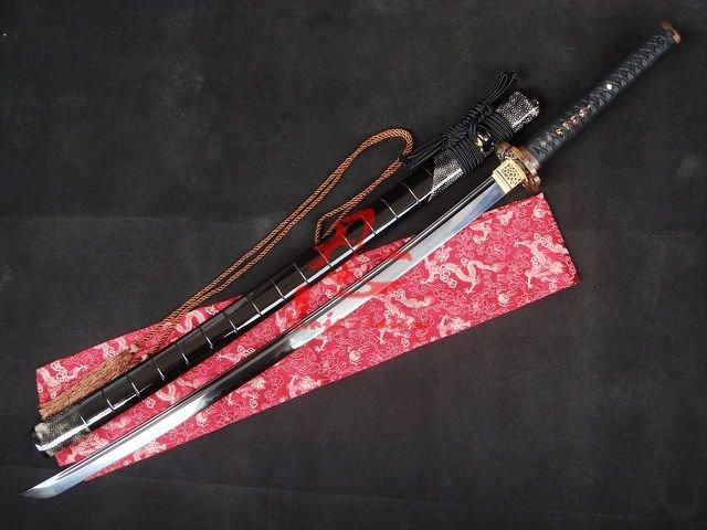 Clay Tempered Japanese Katana Dragon Tsuba Sword Battle Ready Sword