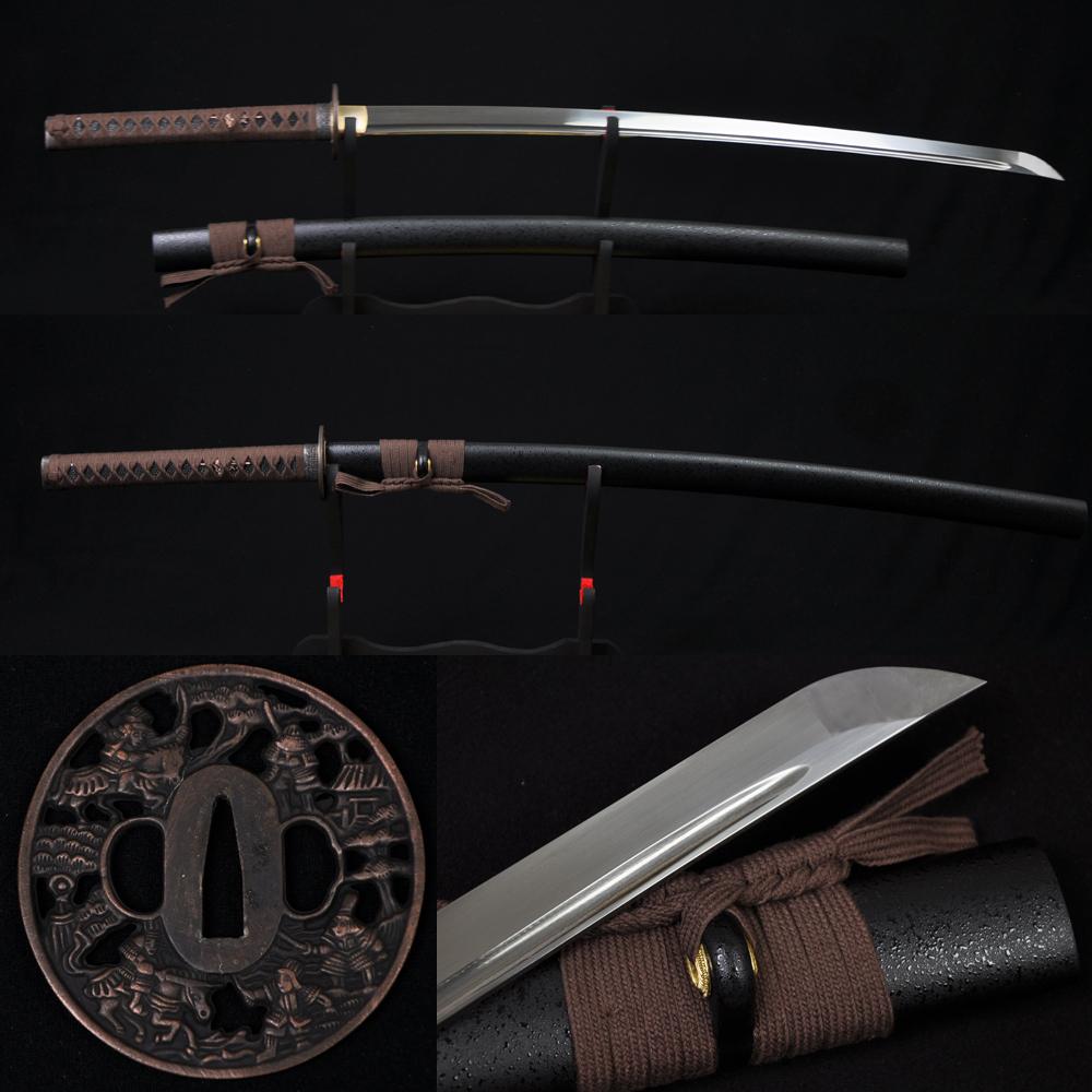 41 Inch Japanese Samurai Katana Functional Sword Folded Steel Blade Can Cut Bamboo