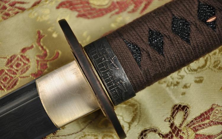 41 Inch Japanese Samurai Katana Functional Sword Folded Steel Blade Can Cut Bamboo