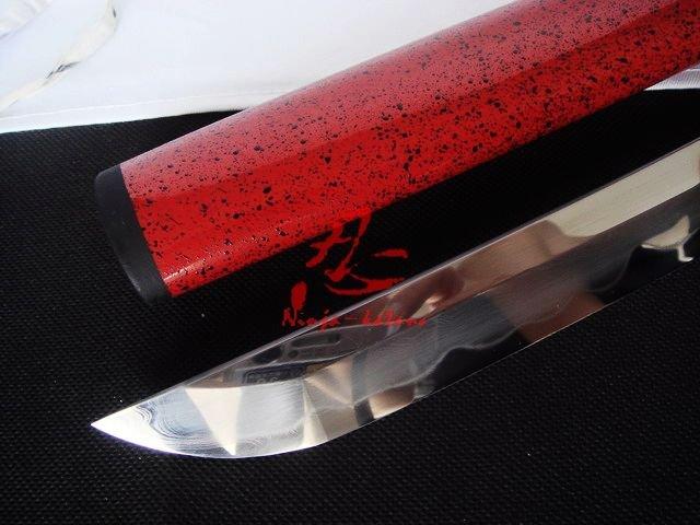 Clay Tempered Sanmai Blade Japanese Katana Tiger Tsuba Geometrical Kissaki Sword