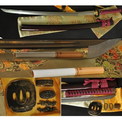 1095 High Carbon Steel Blade Brass Tsuba Japanese Sword