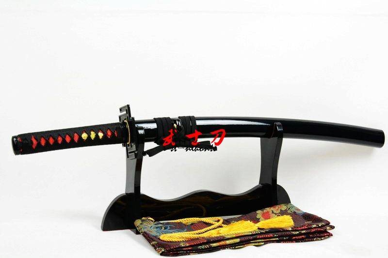 Handmade 1060 Carbon Steel Full Tang Japanese Wakizashi Katana Bleath Inchigo Tansa Full Tang Sword Sharp