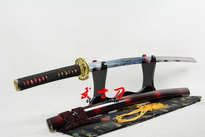 Battle Ready Quenched Oil Spring Steel Katana Full Tangsword Dragon Tsuba Sharpened