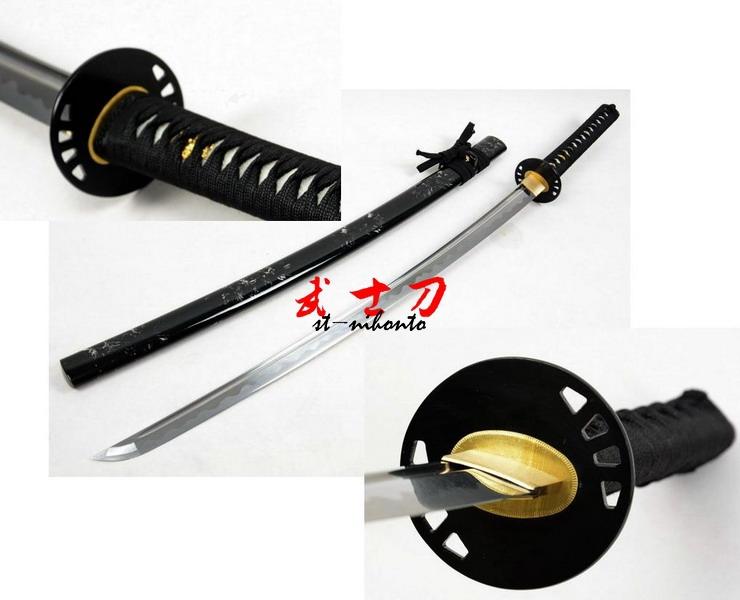 Handmade 1060 Cabron Steel Full Tang Blade Japanese Katana Kill Bill Tsuba Sharpened Sword